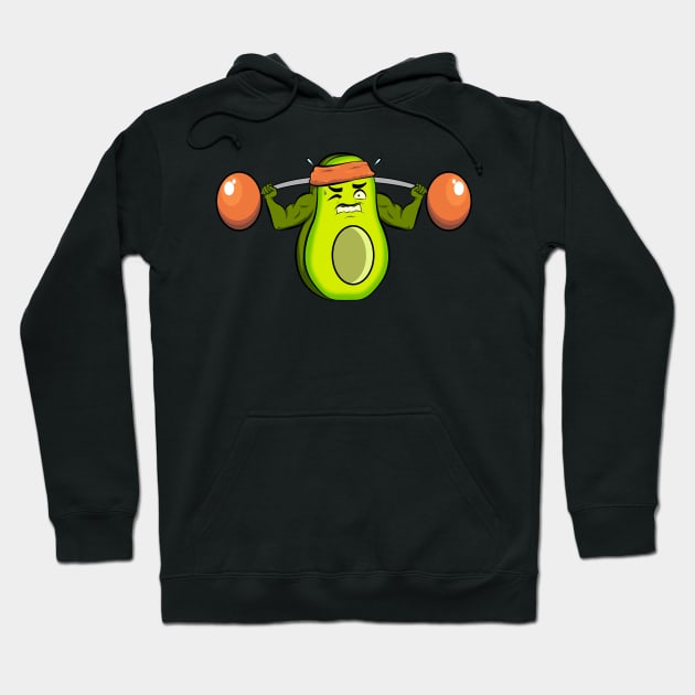 gym avocado fitness funny Hoodie by the house of parodies